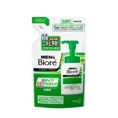 [카오]비오레 맨즈 거품 클렌징 폼 아크네케어 리필 130ml(여드름에 효과)